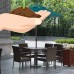 Abba Patio 7-1/2-FT Round Outdoor Market Patio Umbrella with Push Button Tilt and Crank Lift, Red   565564152